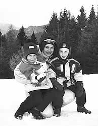 Nicla con il figlio Marco e
